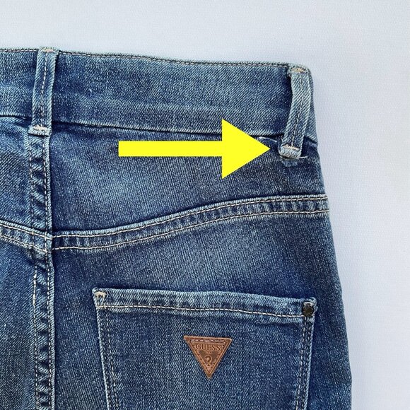 Guess Women’s Super High Rise Skinny Jeans Blue Size 24 - Picture 12 of 13